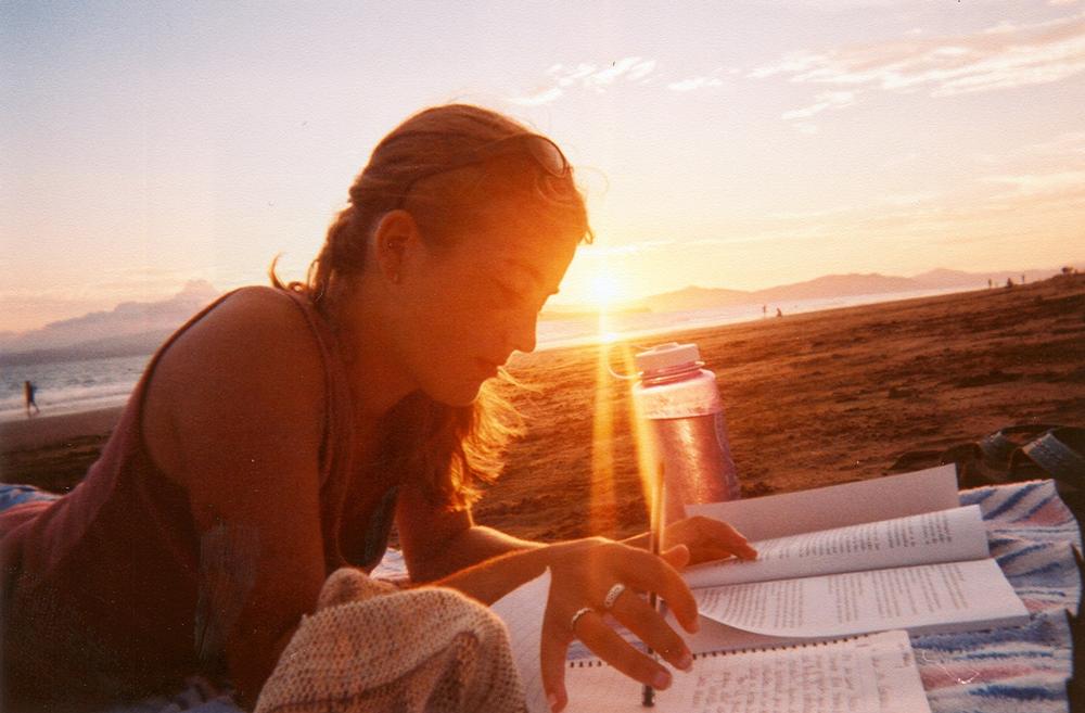 Studying on the beach in Costa Rica